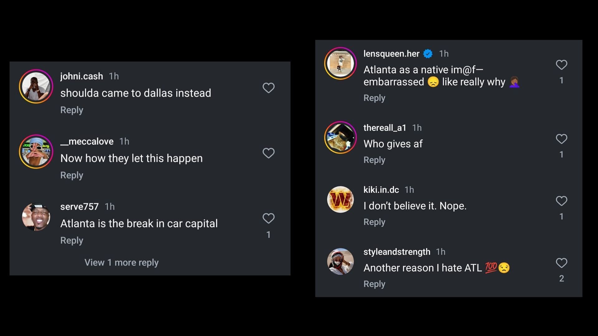 Online responses (Images via Instagram/theneighborhoodtalk)